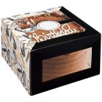 Al Mujahid Printing Press providing custom self locking four corner cake boxes, bakery packaging, bakery boxes, and stationary services. All types of custom printed four corner cake box, free shipping and delivery across Abu Dhabi, UAE, and the Middle East